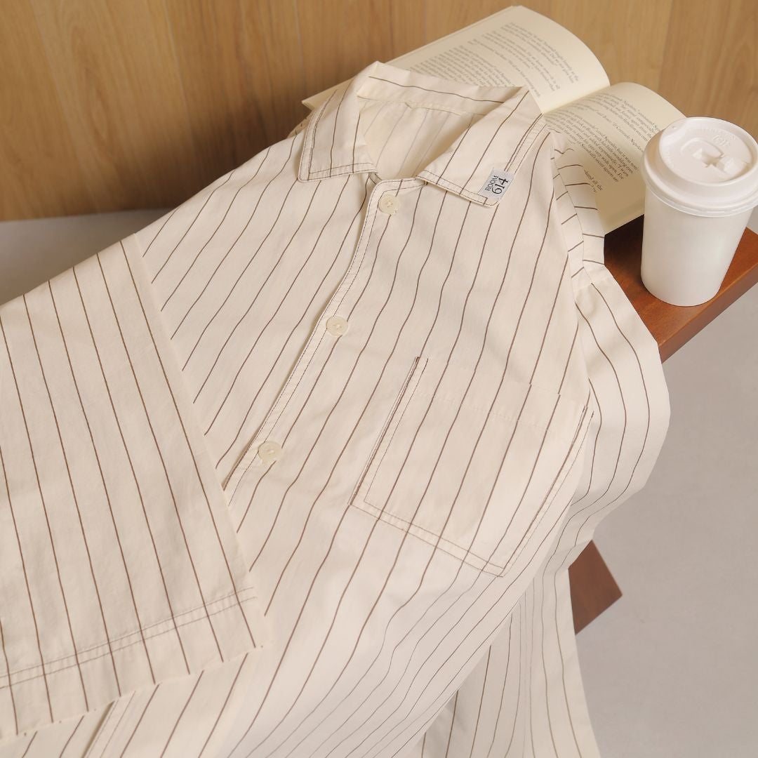 BROWN STRIPE SHIRT ｜MASAHIRO COLOR | ROOM614
